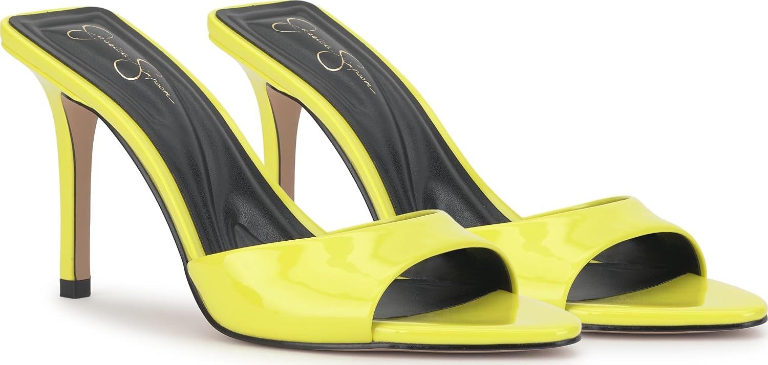 image:imageJessica Simpson Womens Dravie High Heel Sandal Red Muse 8Laser Lime Super Patent