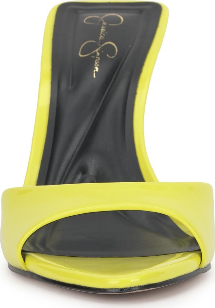 image:imageJessica Simpson Womens Dravie High Heel Sandal Red Muse 8Laser Lime Super Patent