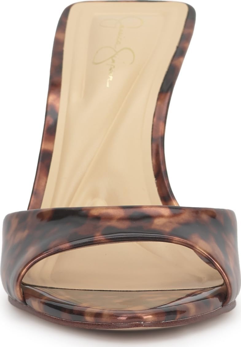 image:imageJessica Simpson Womens Dravie High Heel Sandal Red Muse 8Natural Tortoise Patent