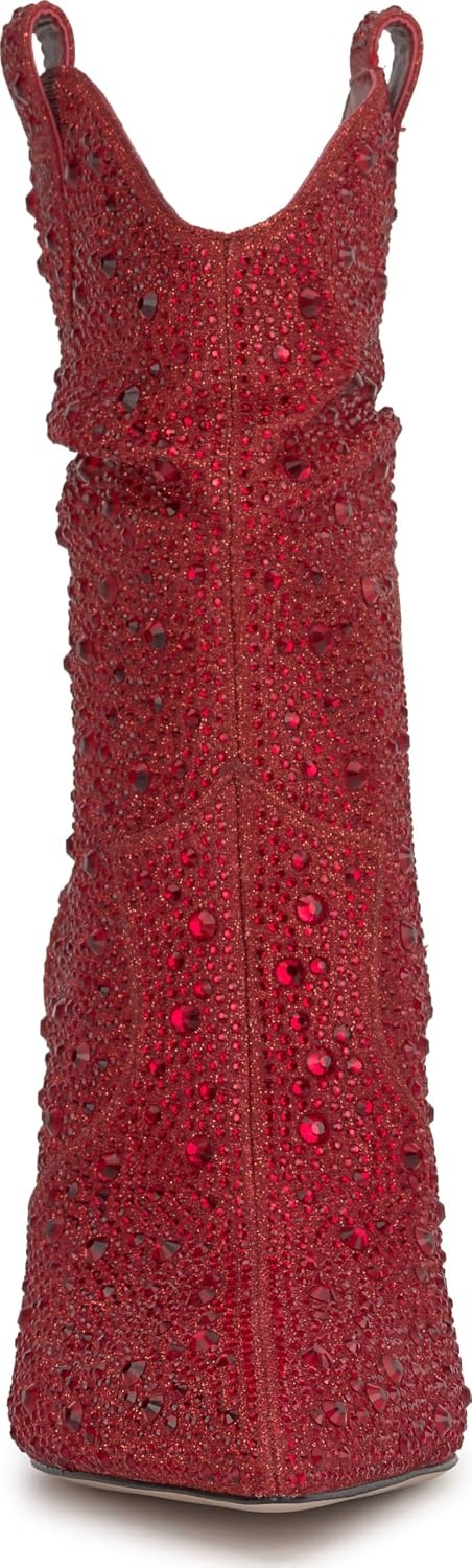 image:imageJessica Simpson Womens Evgena Embellished Western BootRed Muse