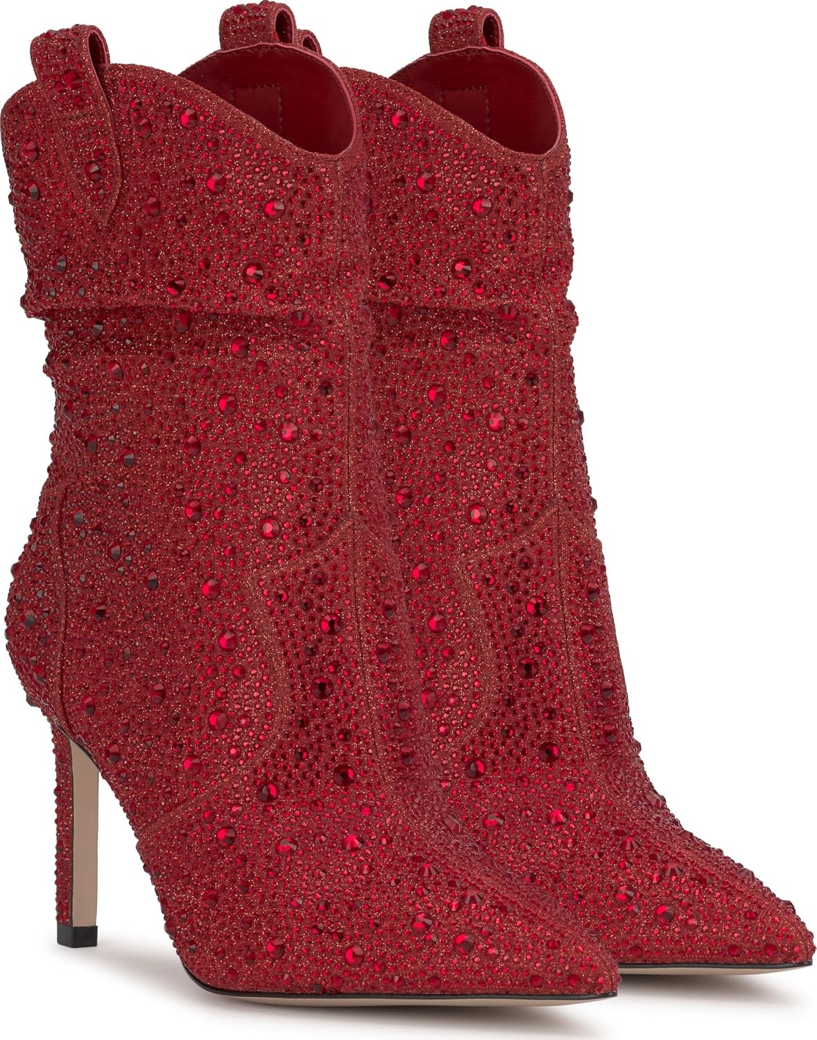 image:imageJessica Simpson Womens Evgena Embellished Western BootRed Muse