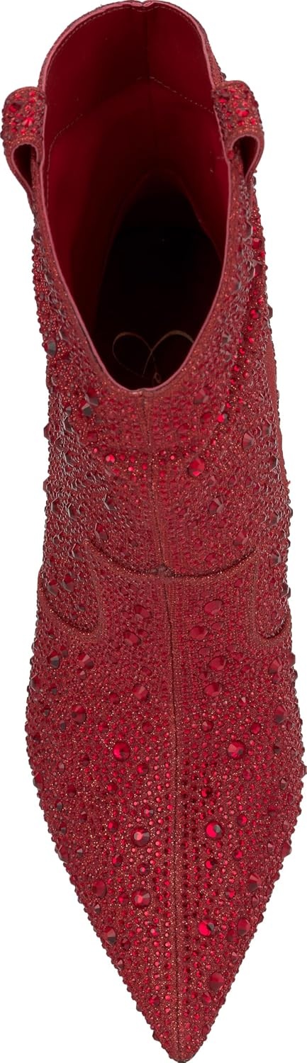 image:imageJessica Simpson Womens Evgena Embellished Western BootRed Muse