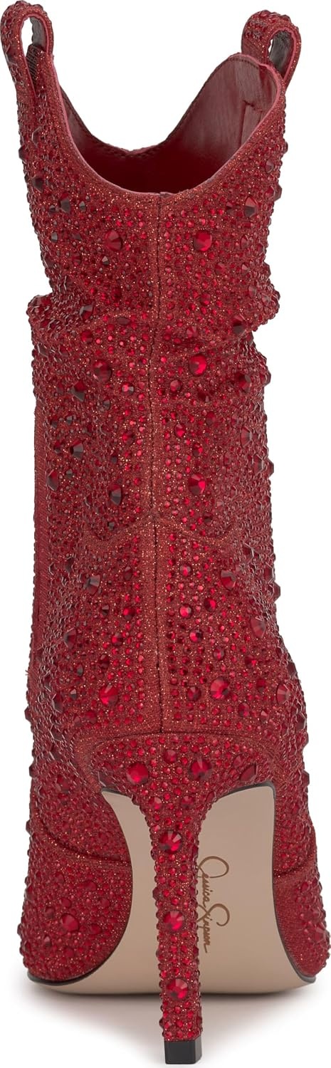 image:imageJessica Simpson Womens Evgena Embellished Western BootRed Muse