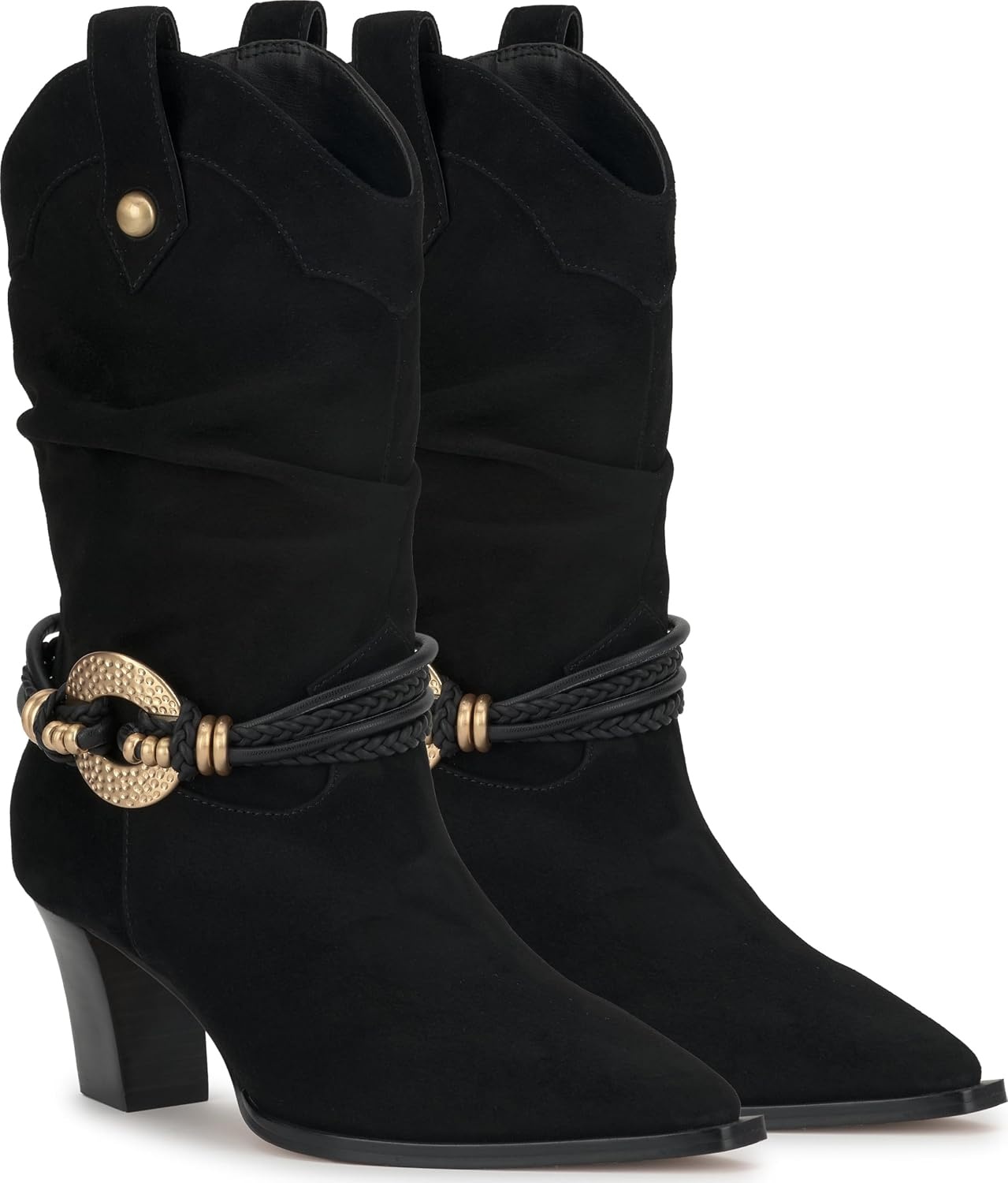 image:imageJessica Simpson Womens Hanie Western Slouch BootieBlackBlack Suede