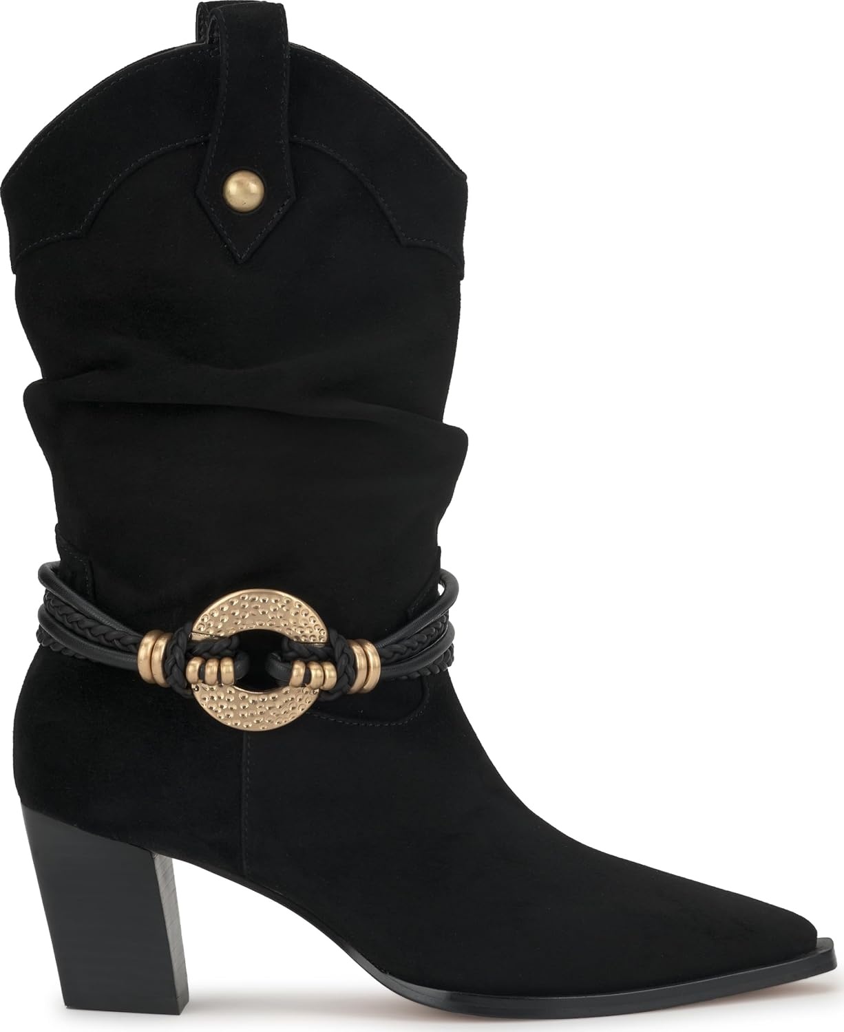 image:imageJessica Simpson Womens Hanie Western Slouch BootieBlackBlack Suede