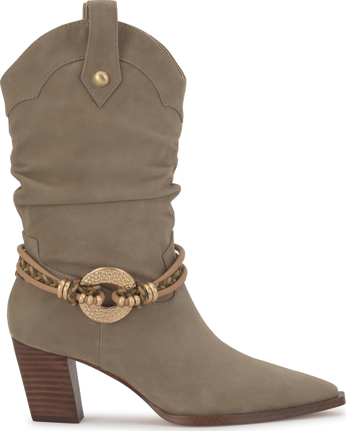 image:imageJessica Simpson Womens Hanie Western Slouch BootieLight Grey Suede