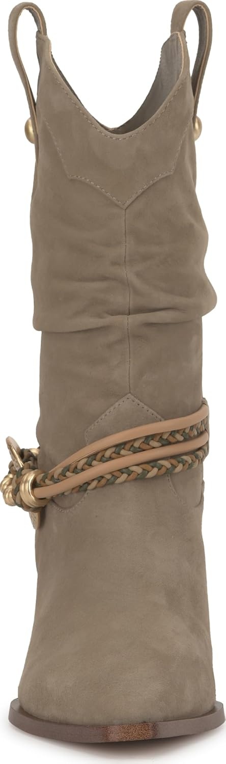 image:imageJessica Simpson Womens Hanie Western Slouch BootieLight Grey Suede