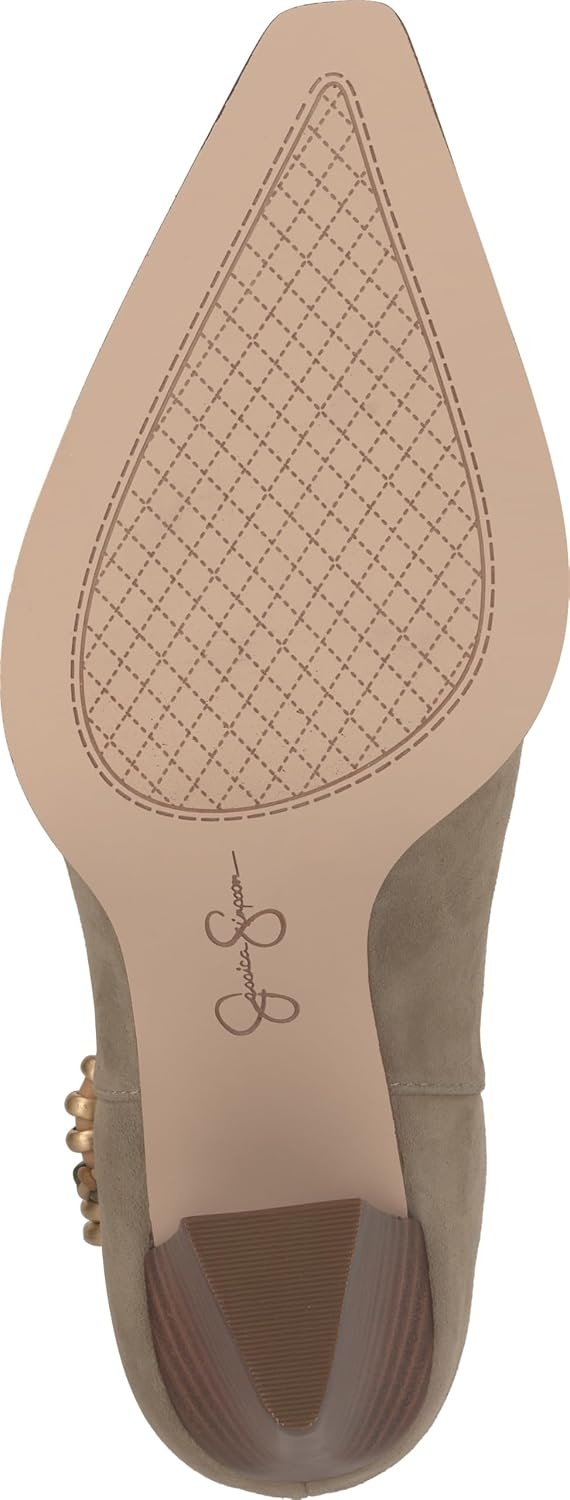 image:imageJessica Simpson Womens Hanie Western Slouch BootieLight Grey Suede