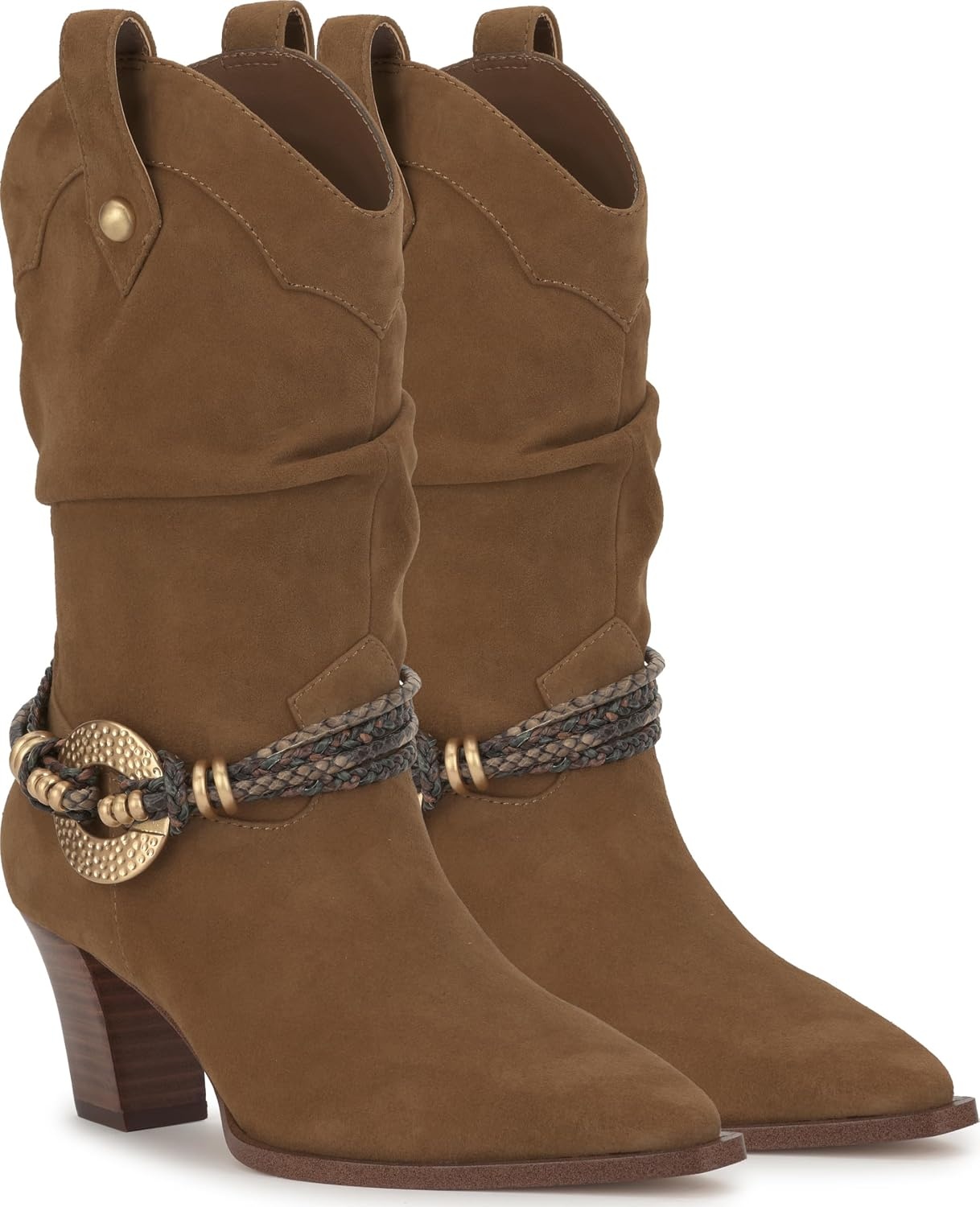 image:imageJessica Simpson Womens Hanie Western Slouch BootieSafari Brown Suede