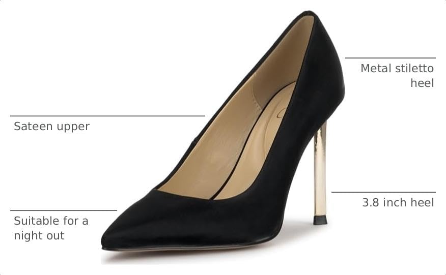 image:imageJessica Simpson Womens Kheloe Pointed Toe PumpBlack Sateen