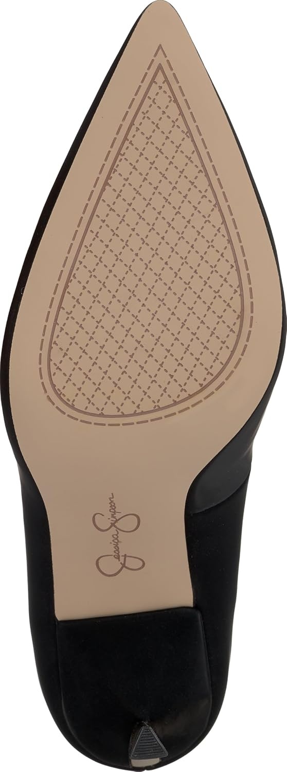 image:imageJessica Simpson Womens Kheloe Pointed Toe PumpBlack Sateen