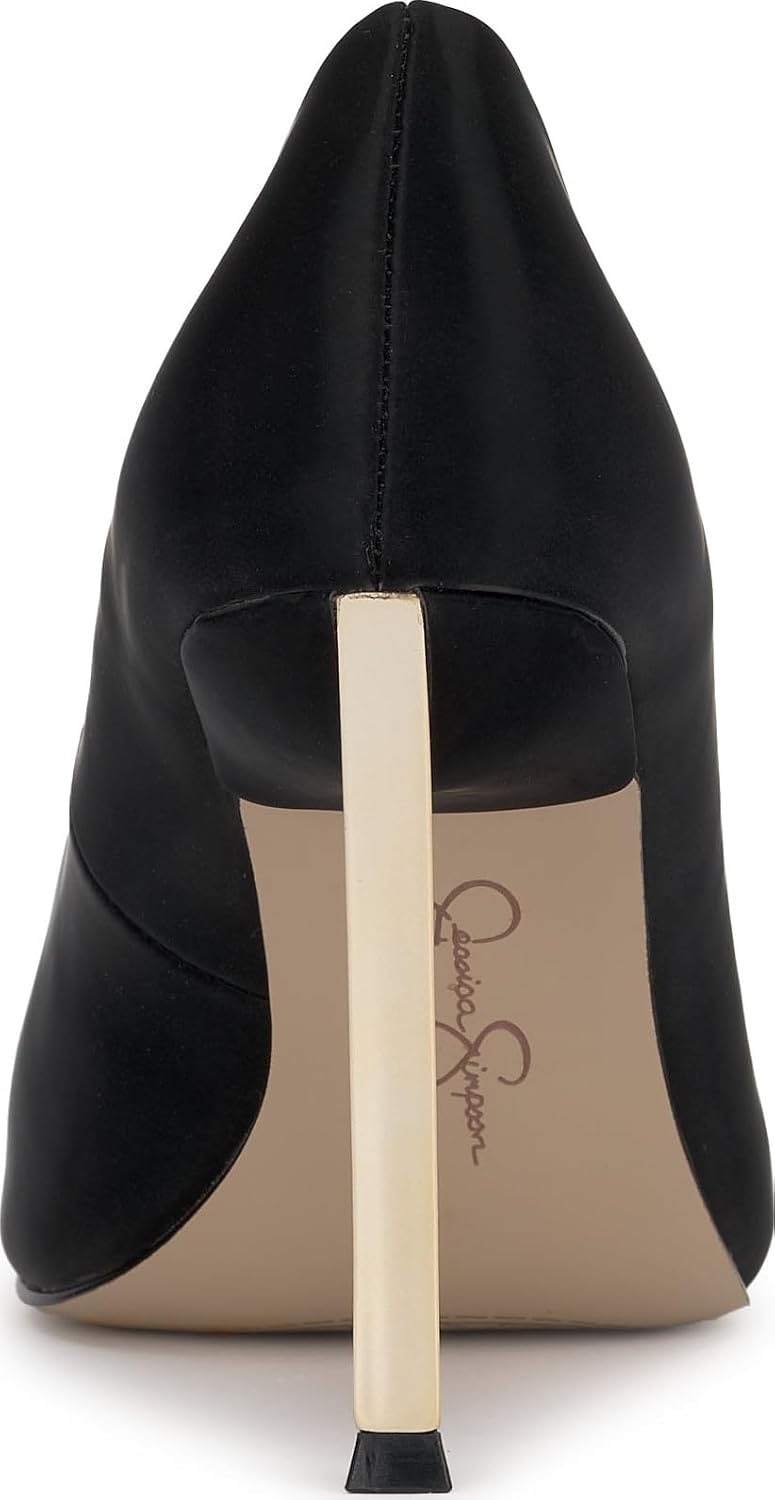 image:imageJessica Simpson Womens Kheloe Pointed Toe PumpBlack Sateen