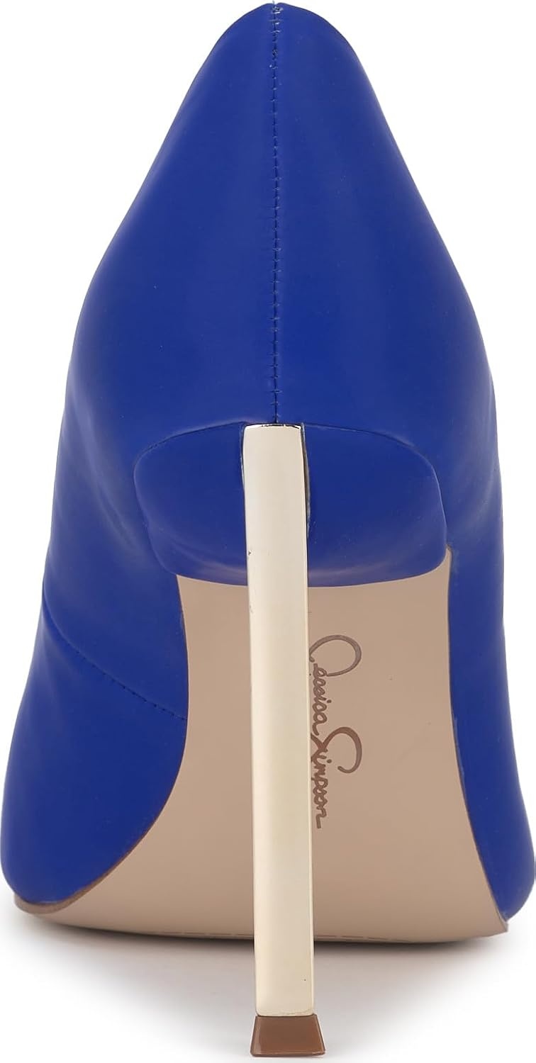 image:imageJessica Simpson Womens Kheloe Pointed Toe PumpBlue Royale Sateen