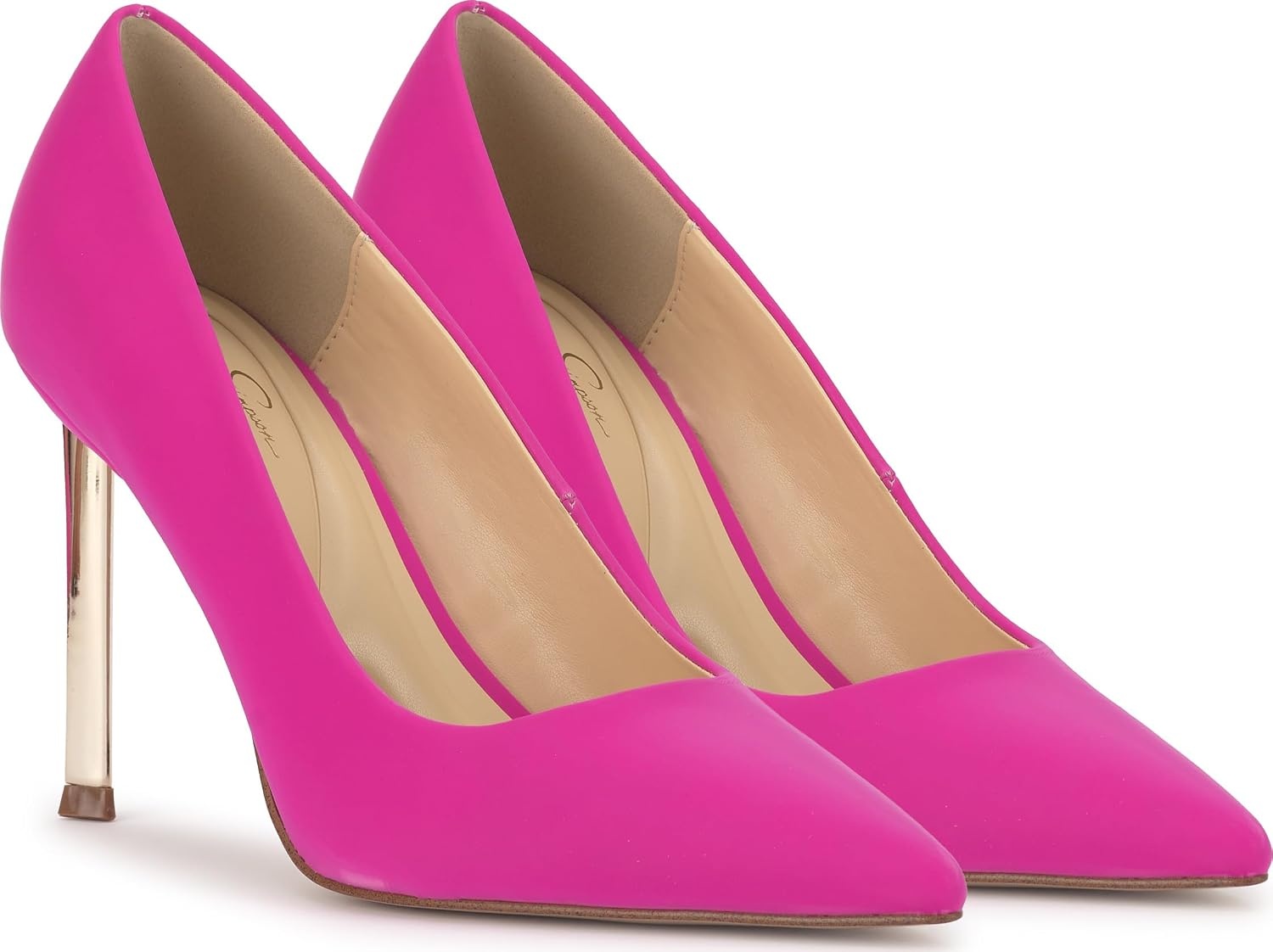 image:imageJessica Simpson Womens Kheloe Pointed Toe PumpBright Fuchsia Sateen