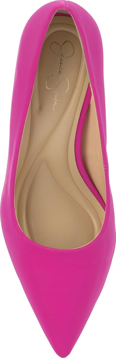 image:imageJessica Simpson Womens Kheloe Pointed Toe PumpBright Fuchsia Sateen