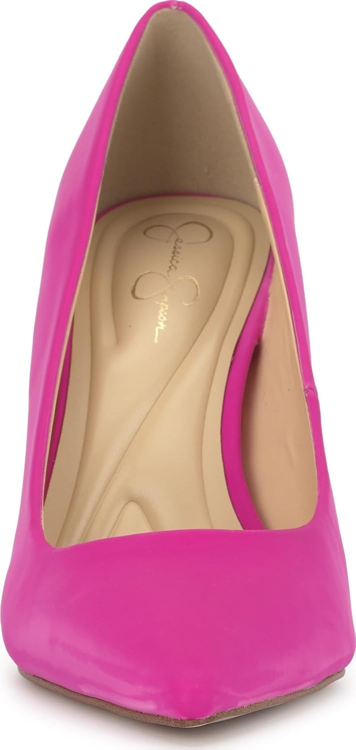 image:imageJessica Simpson Womens Kheloe Pointed Toe PumpBright Fuchsia Sateen