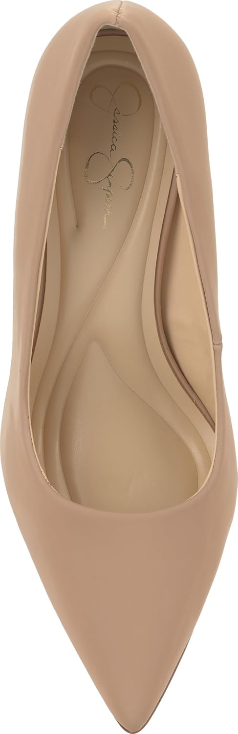 image:imageJessica Simpson Womens Kheloe Pointed Toe PumpBuff Sateen