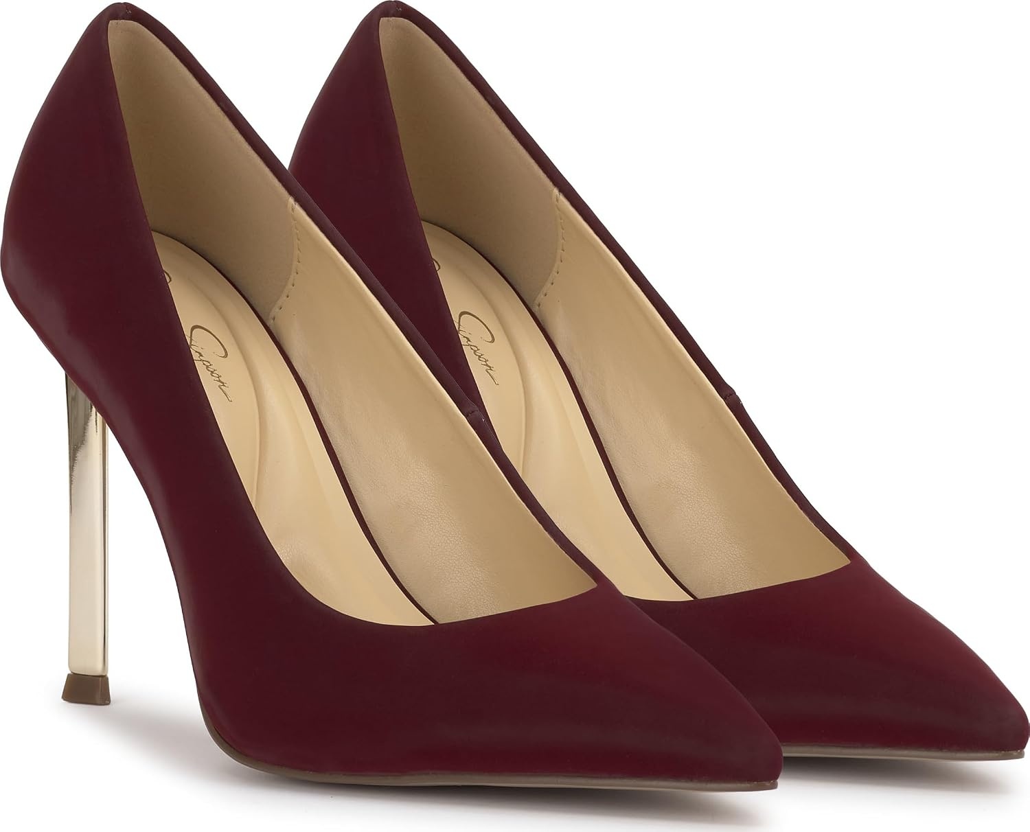 image:imageJessica Simpson Womens Kheloe Pointed Toe PumpDark Cherry Sateen