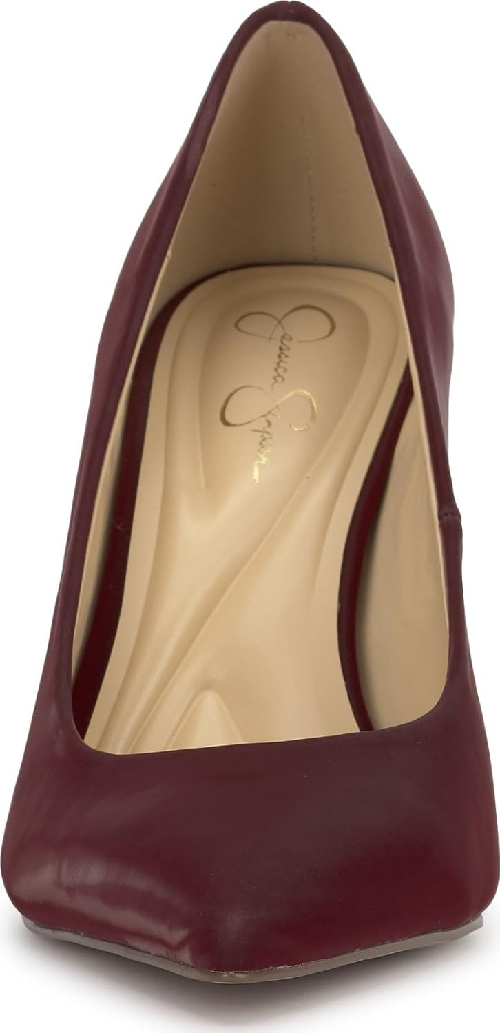 image:imageJessica Simpson Womens Kheloe Pointed Toe PumpDark Cherry Sateen