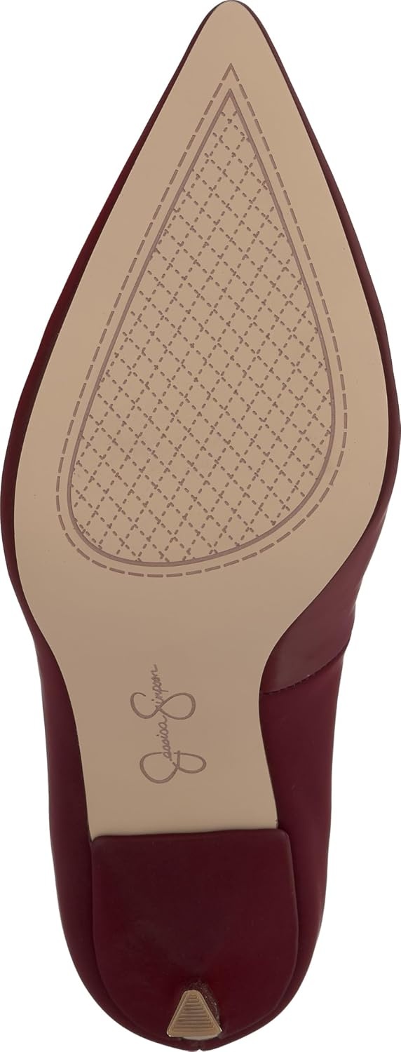 image:imageJessica Simpson Womens Kheloe Pointed Toe PumpDark Cherry Sateen