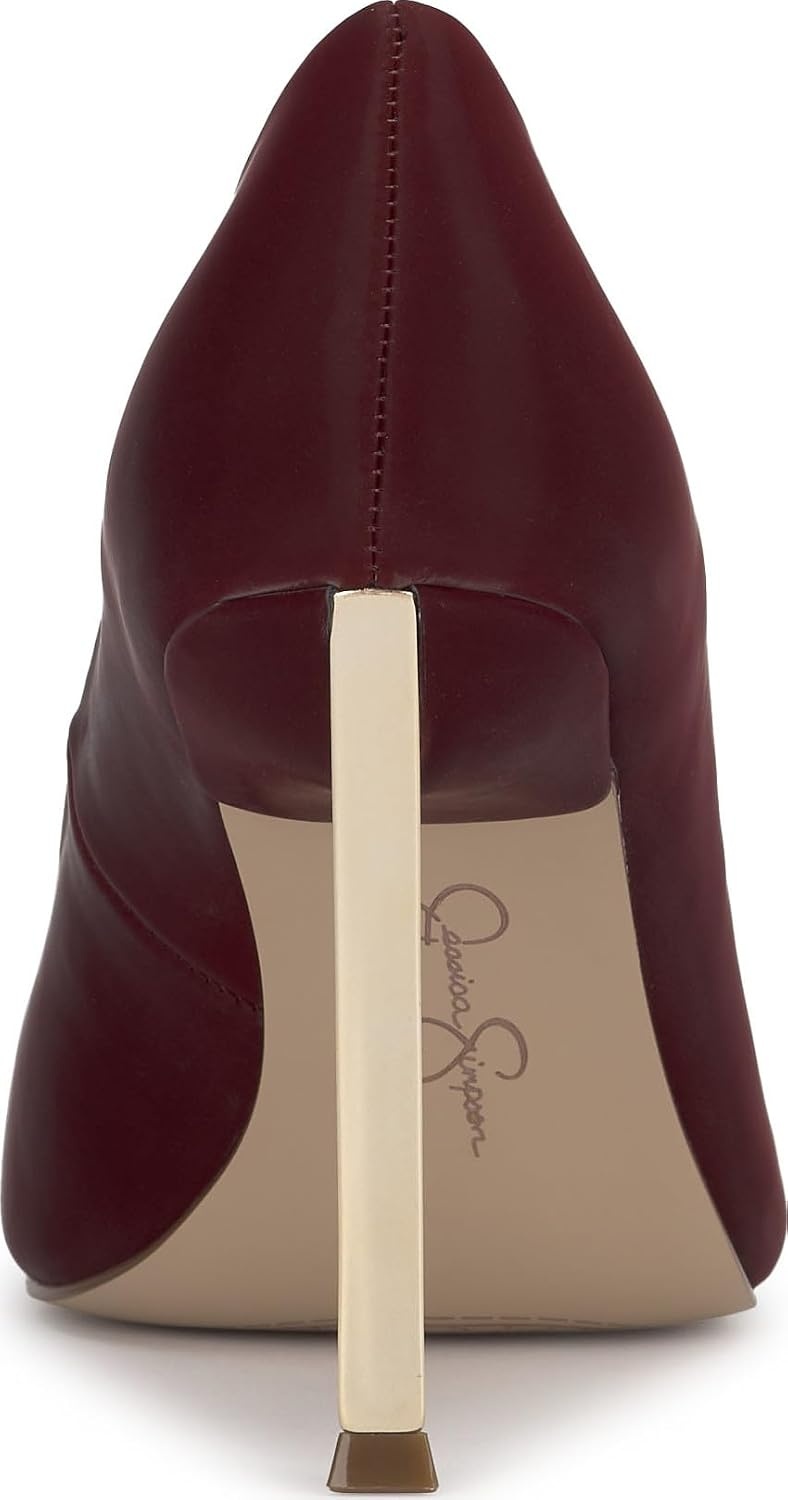 image:imageJessica Simpson Womens Kheloe Pointed Toe PumpDark Cherry Sateen