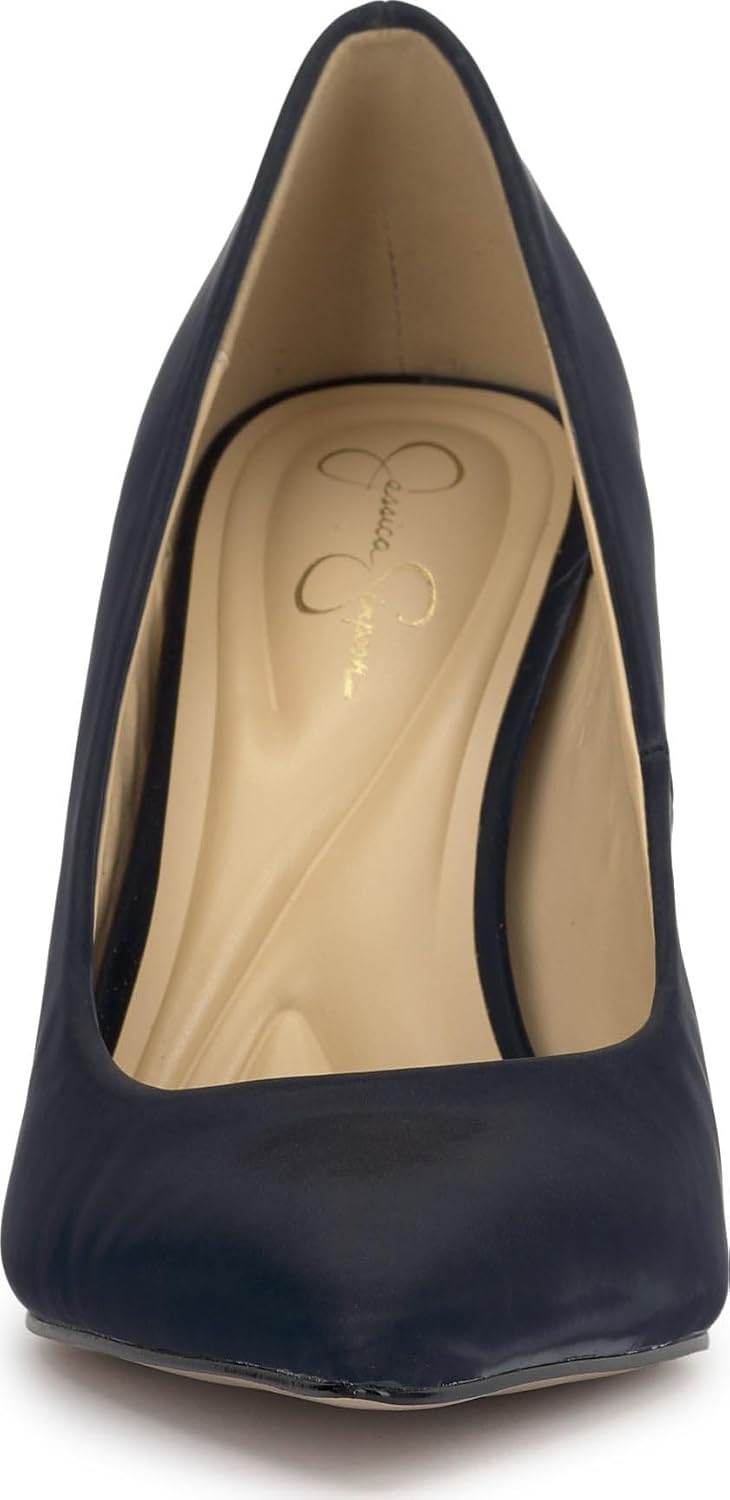 image:imageJessica Simpson Womens Kheloe Pointed Toe PumpDark Night Sateen