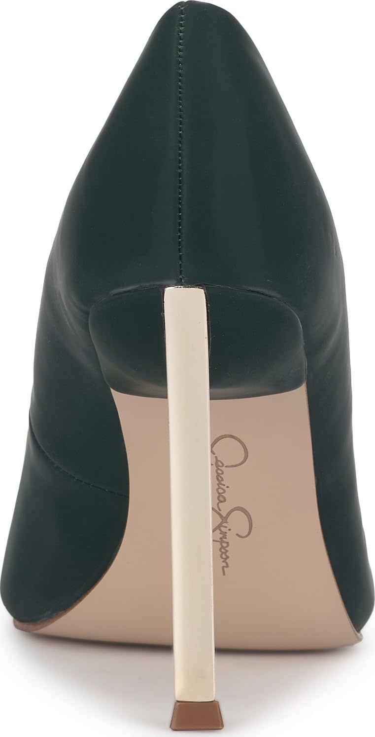 image:imageJessica Simpson Womens Kheloe Pointed Toe PumpGreen Sateen