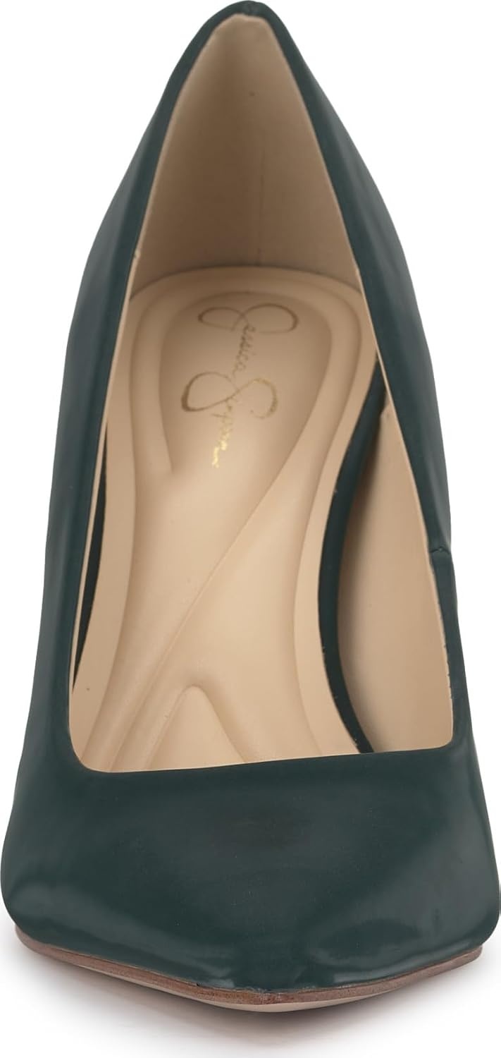 image:imageJessica Simpson Womens Kheloe Pointed Toe PumpGreen Sateen