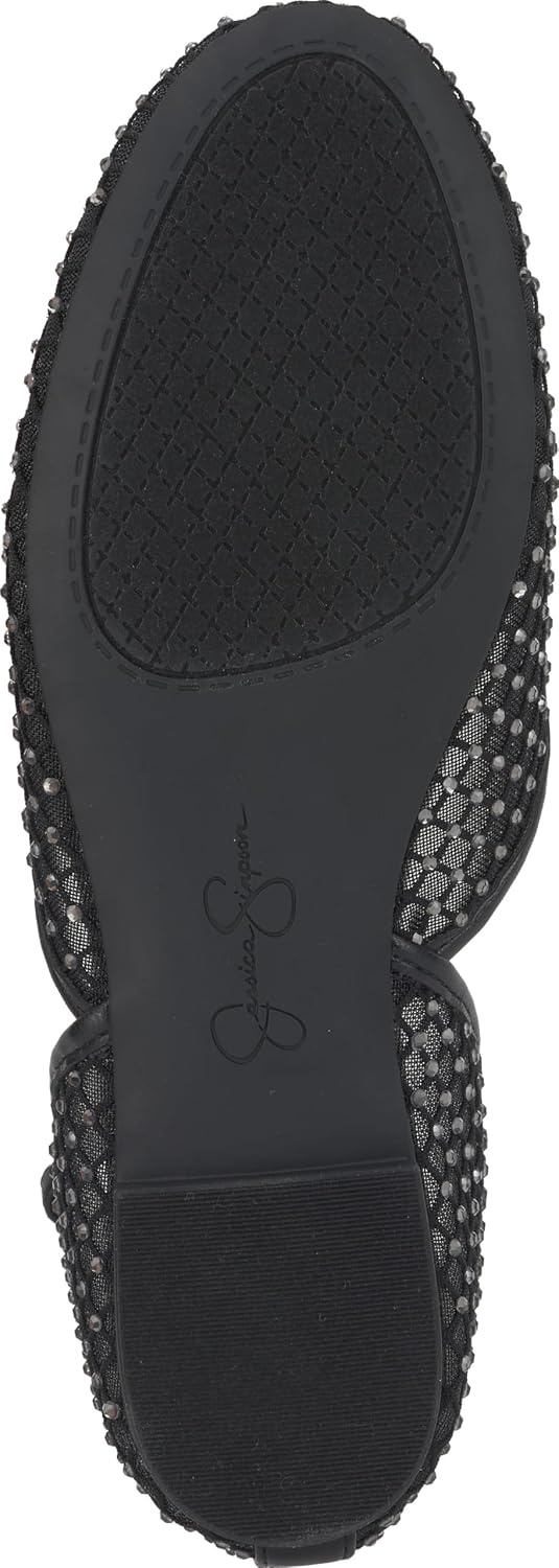 image:imageJessica Simpson Womens Laelli Embellished Ballet FlatBlackBlack Fishnet