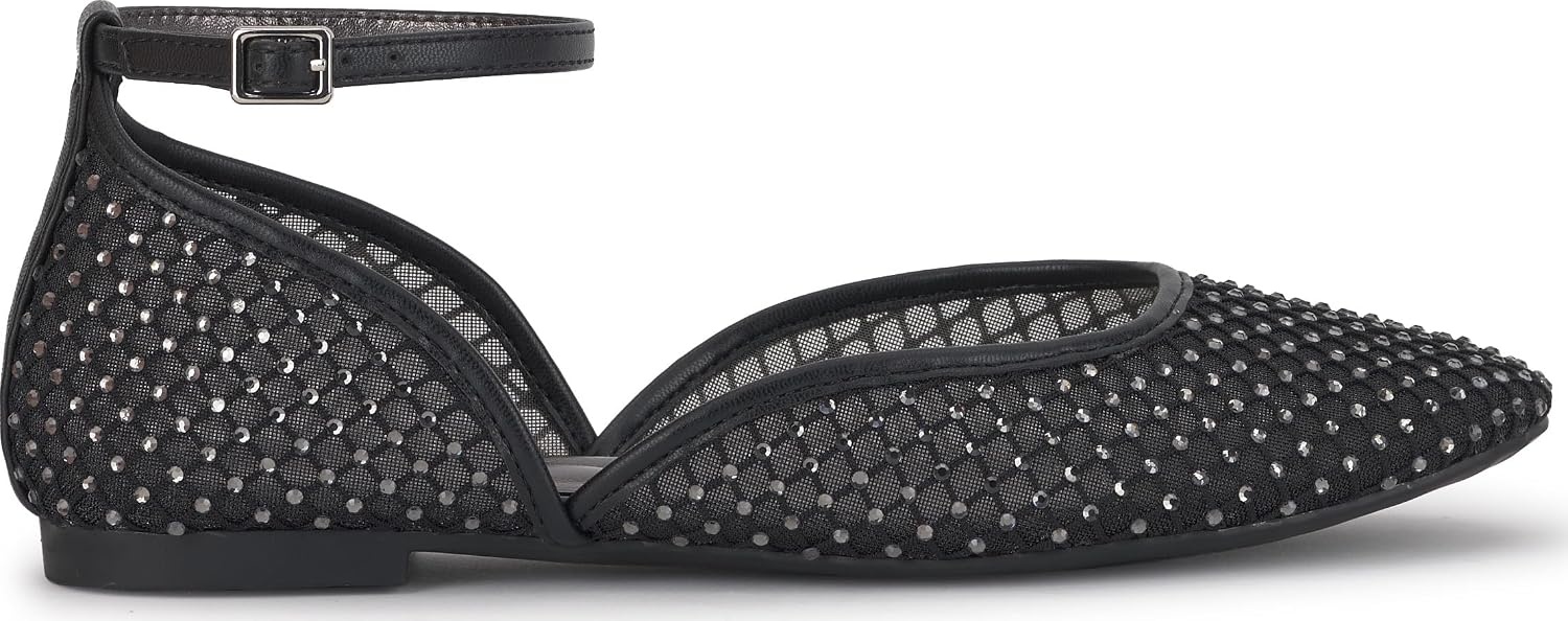 image:imageJessica Simpson Womens Laelli Embellished Ballet FlatBlackBlack Fishnet