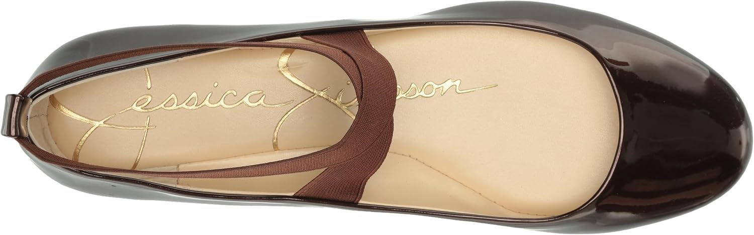 image:imageJessica Simpson Womens Mandayss Cross Strap Ballet FlatDeep Brown