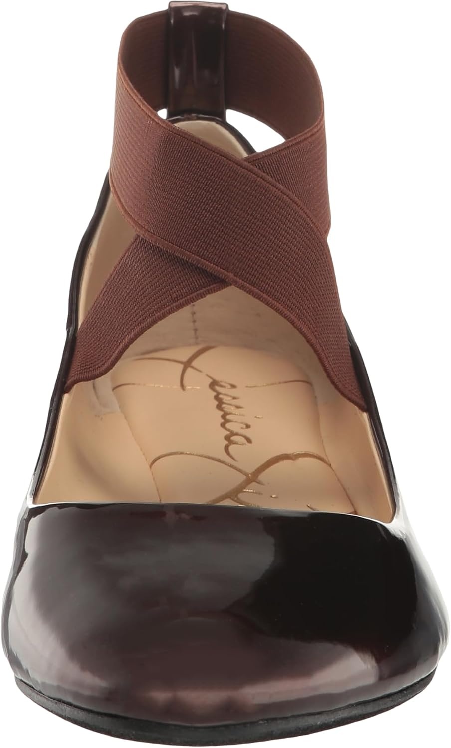 image:imageJessica Simpson Womens Mandayss Cross Strap Ballet FlatDeep Brown