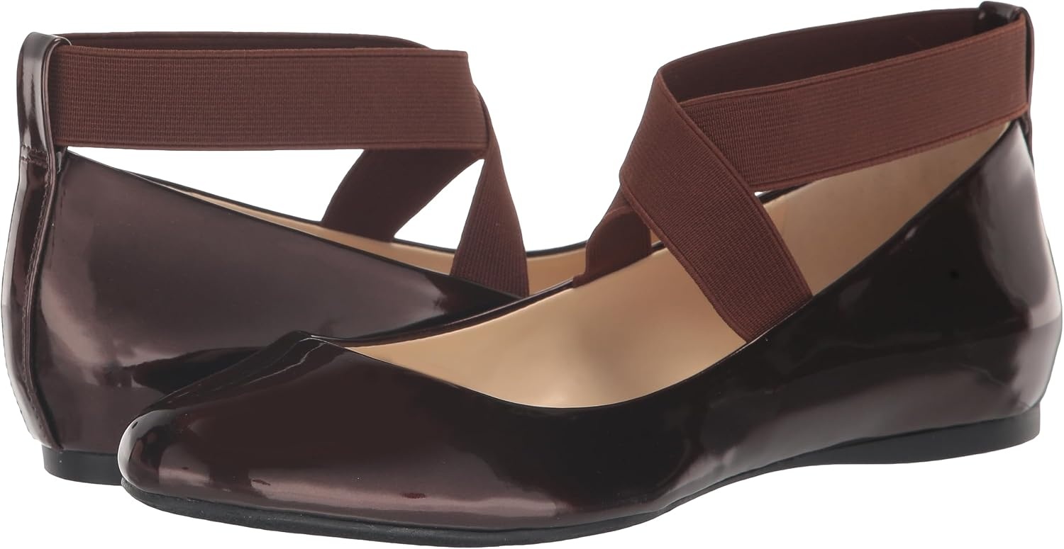 image:imageJessica Simpson Womens Mandayss Cross Strap Ballet FlatDeep Brown