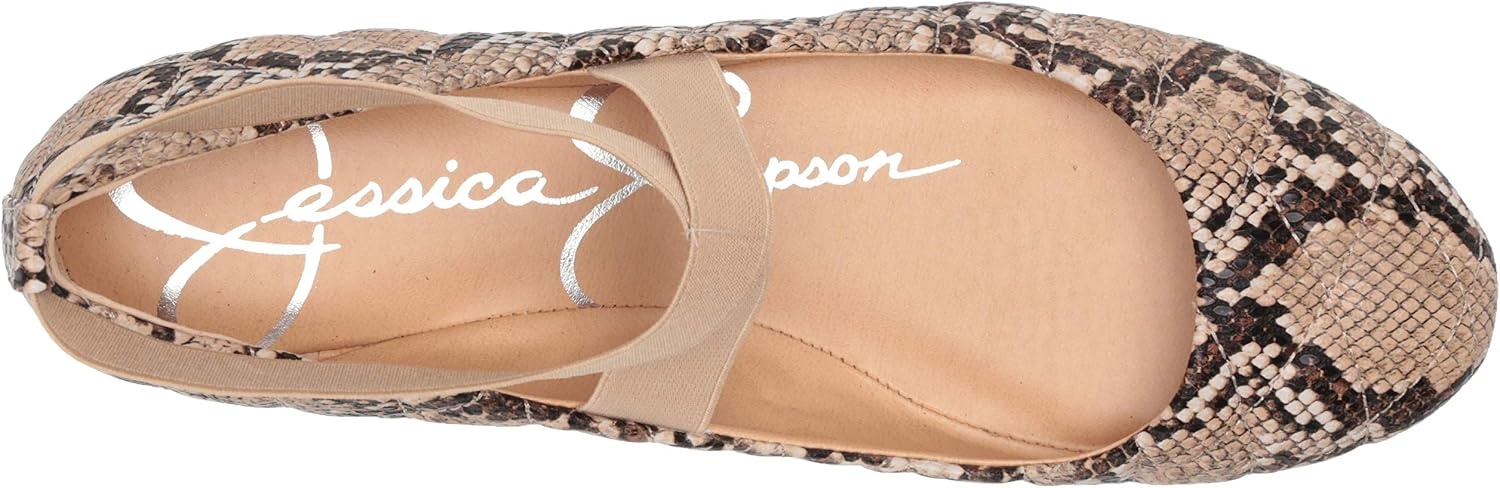 image:imageJessica Simpson Womens Mandayss Cross Strap Ballet FlatKhaki