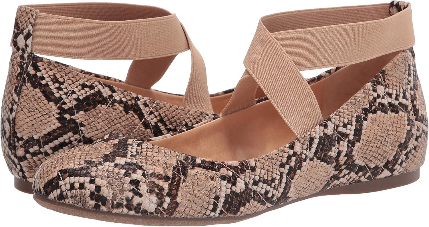 image:imageJessica Simpson Womens Mandayss Cross Strap Ballet FlatKhaki