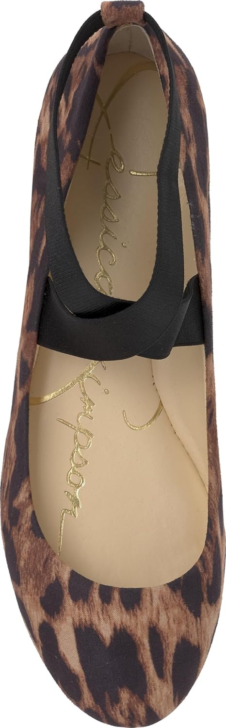 image:imageJessica Simpson Womens Mandayss Cross Strap Ballet FlatNatural Dolly Leopard