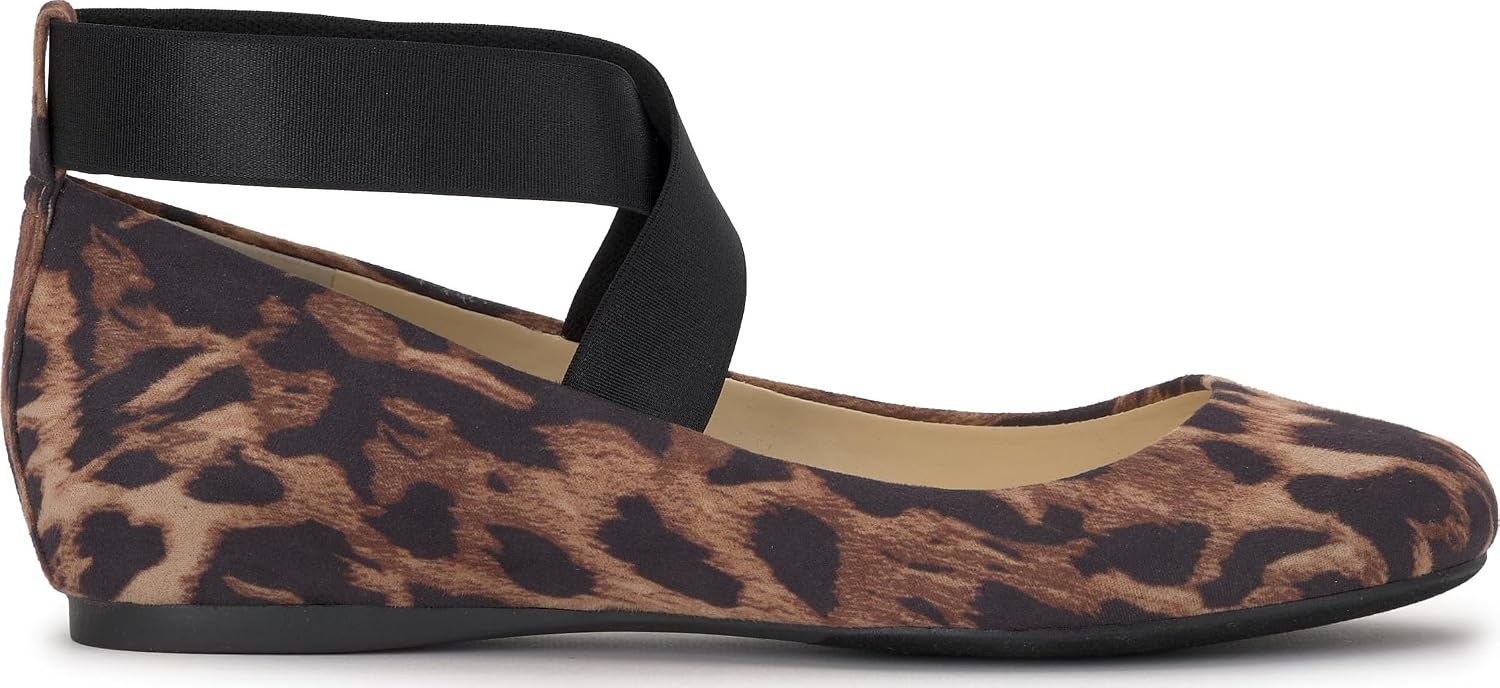 image:imageJessica Simpson Womens Mandayss Cross Strap Ballet FlatNatural Dolly Leopard