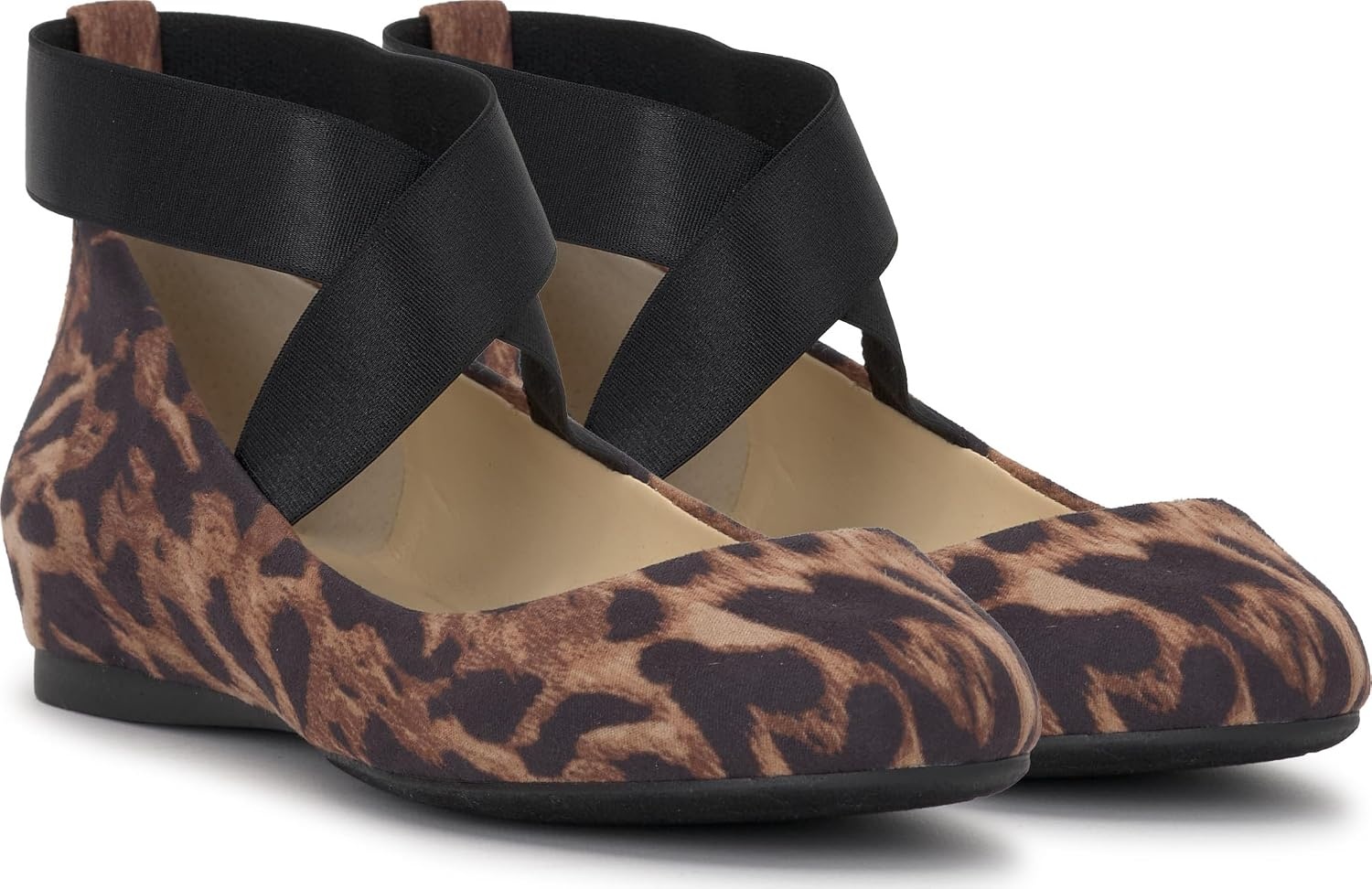 image:imageJessica Simpson Womens Mandayss Cross Strap Ballet FlatNatural Dolly Leopard