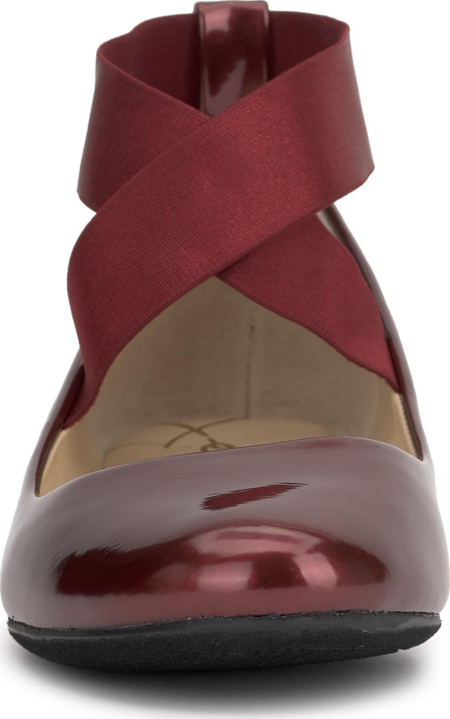 image:imageJessica Simpson Womens Mandayss Cross Strap Ballet FlatOxblood