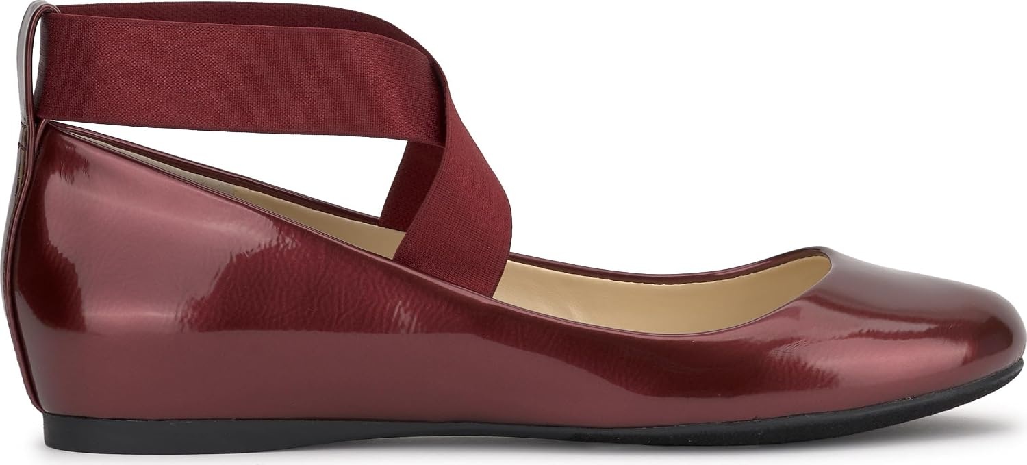 image:imageJessica Simpson Womens Mandayss Cross Strap Ballet FlatOxblood