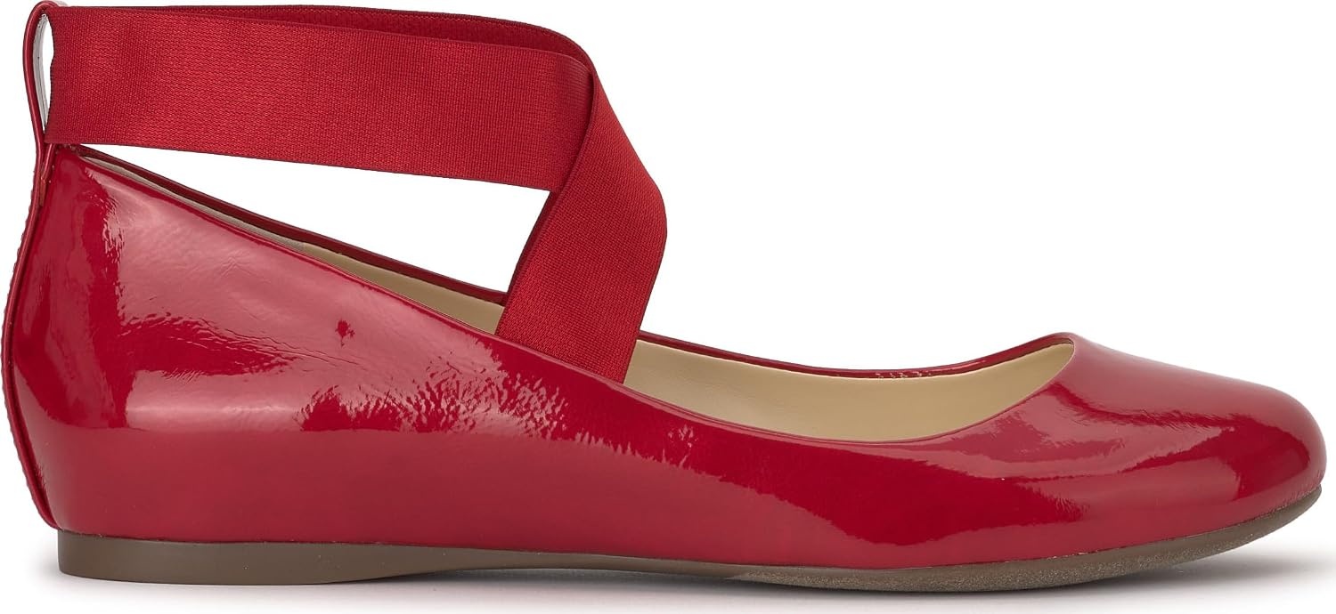 image:imageJessica Simpson Womens Mandayss Cross Strap Ballet FlatRed Muse