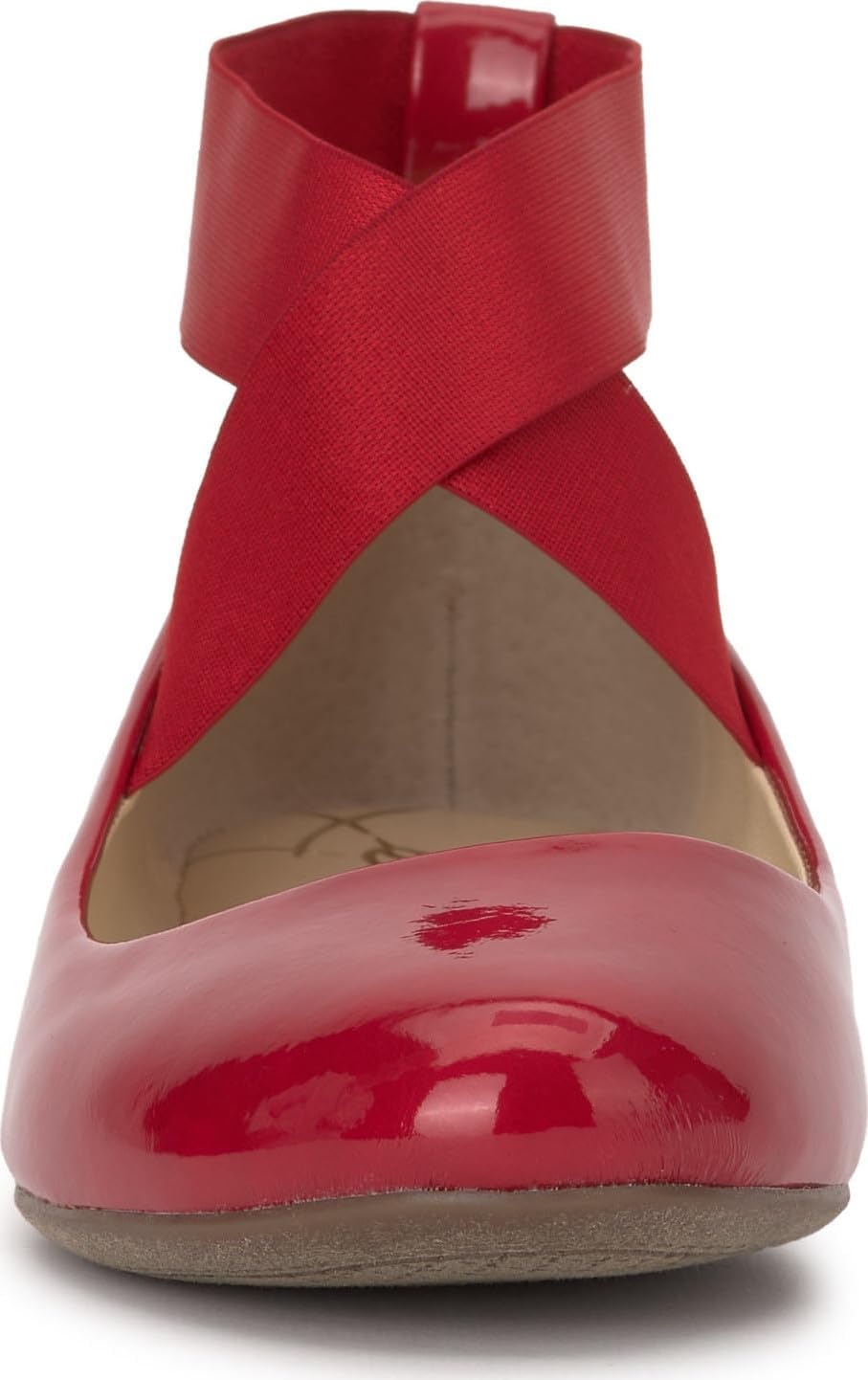 image:imageJessica Simpson Womens Mandayss Cross Strap Ballet FlatRed Muse