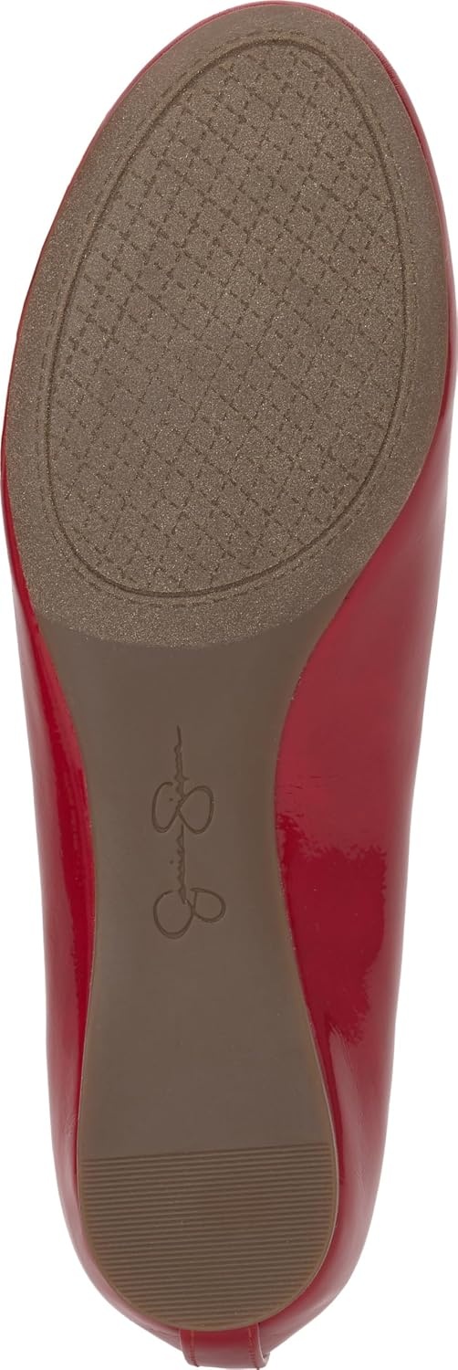 image:imageJessica Simpson Womens Mandayss Cross Strap Ballet FlatRed Muse