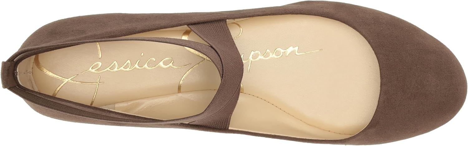 image:imageJessica Simpson Womens Mandayss Cross Strap Ballet FlatSable