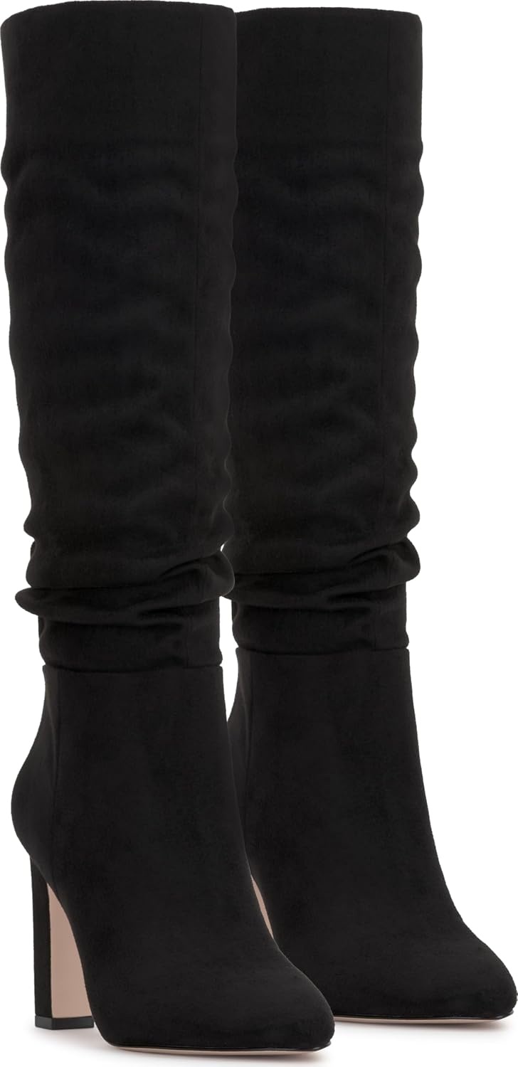image:imageJessica Simpson Womens Minerva Knee High Slouch Boot Wide CalfBlack Microsuede Wide Calf