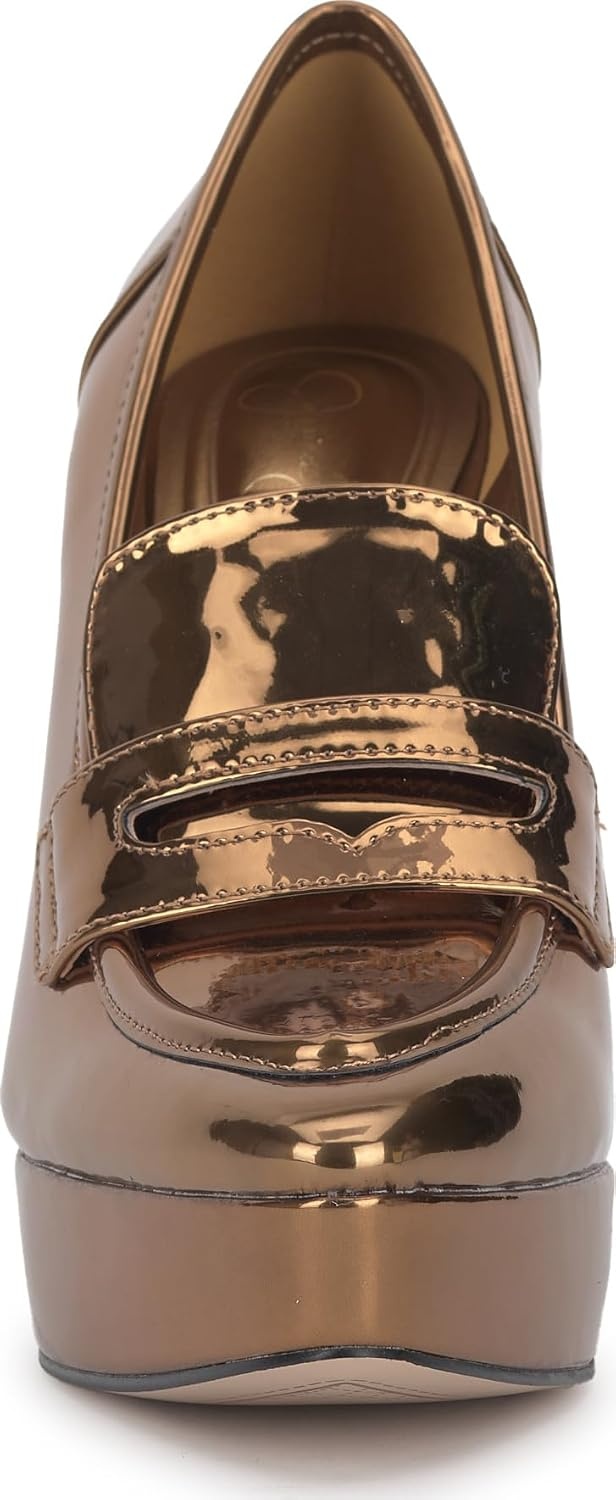 image:imageJessica Simpson Womens Nanelie Platform LoaferBronze Mirror Metallic