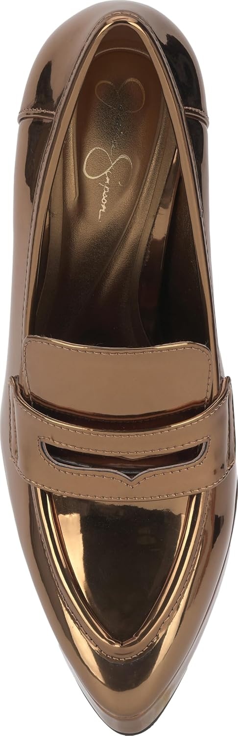 image:imageJessica Simpson Womens Nanelie Platform LoaferBronze Mirror Metallic