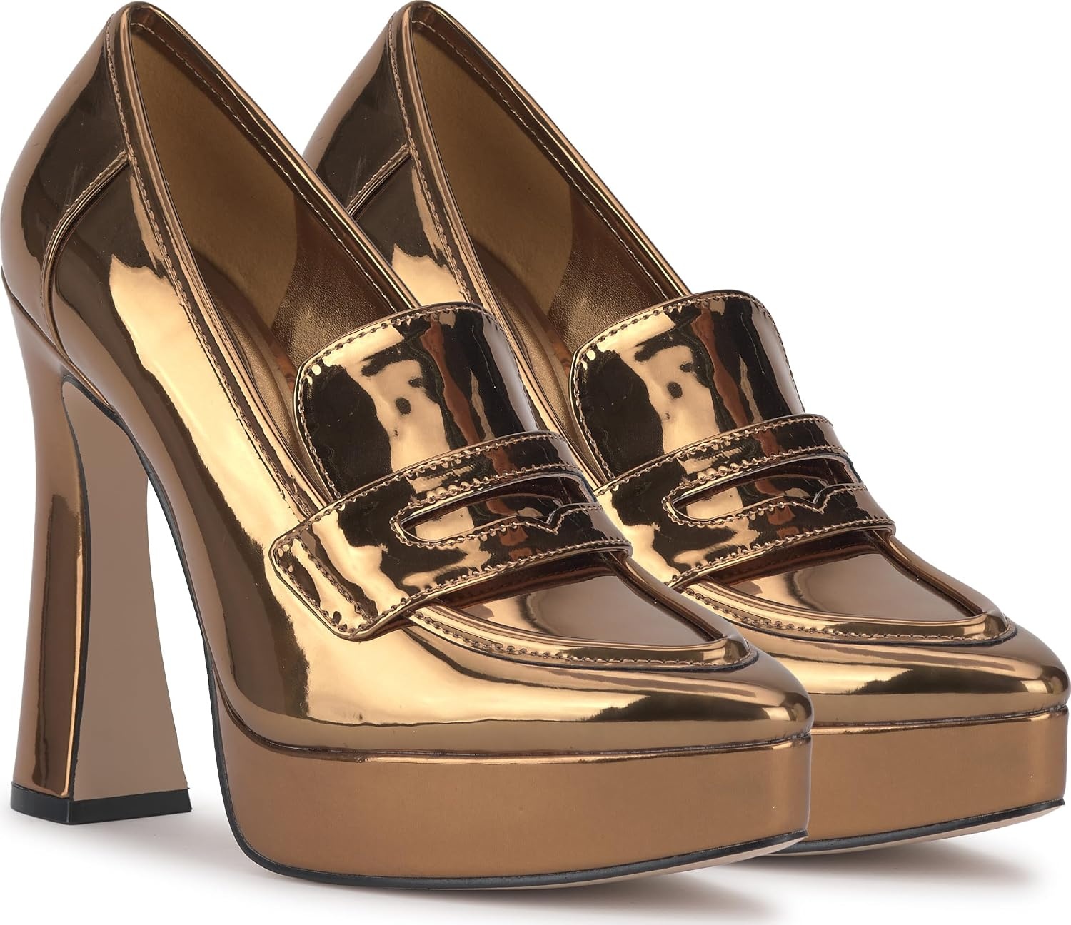 image:imageJessica Simpson Womens Nanelie Platform LoaferBronze Mirror Metallic
