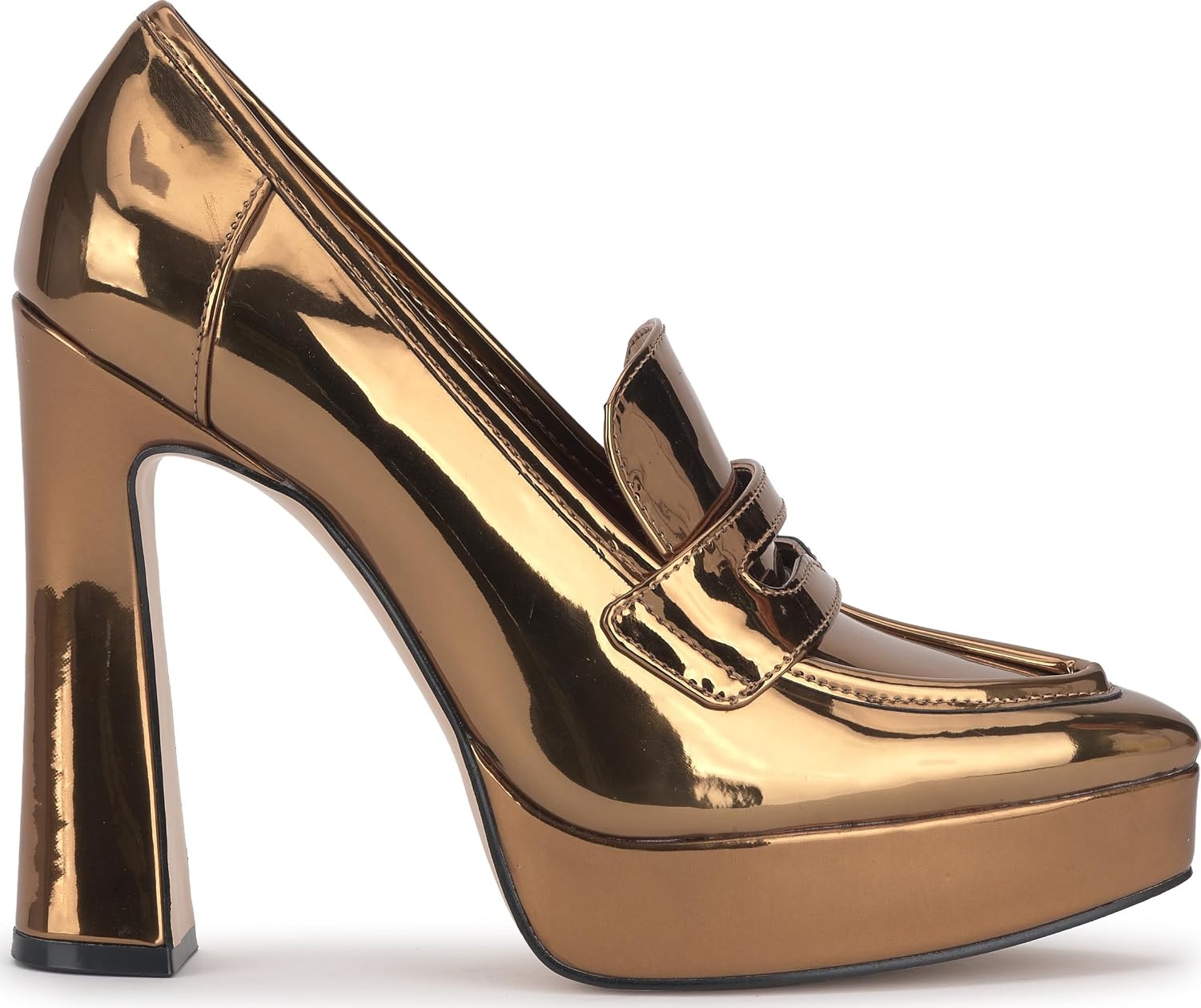 image:imageJessica Simpson Womens Nanelie Platform LoaferBronze Mirror Metallic