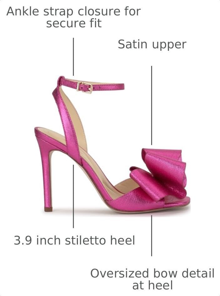 image:imageJessica Simpson Womens Olivine Bow Heeled SandalBright Fuchsia
